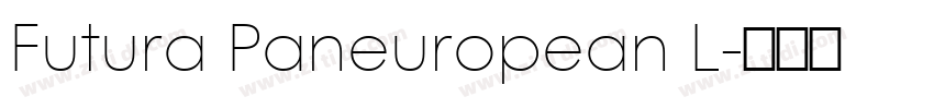 Futura Paneuropean L字体转换